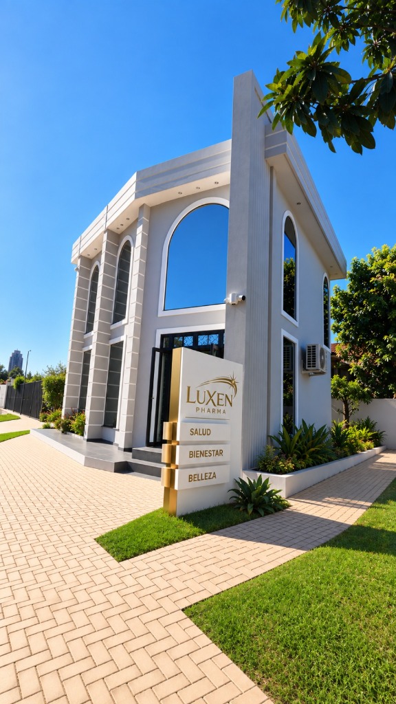 Edificio e instalaciones principales de LUXEN Pharma en Ciudad del Este, Paraguay